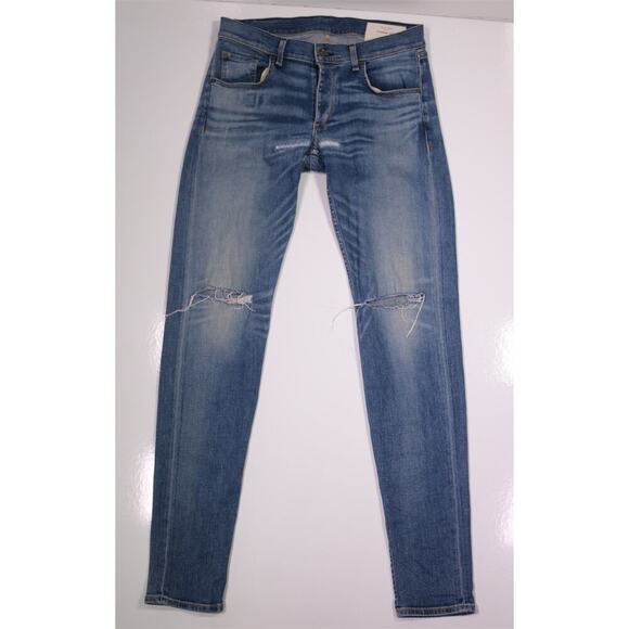 rag & bone Fit 1 Skinny Leg Standard Issue Destroyed Distressed Jeans 32x34 - Picture 2 of 7